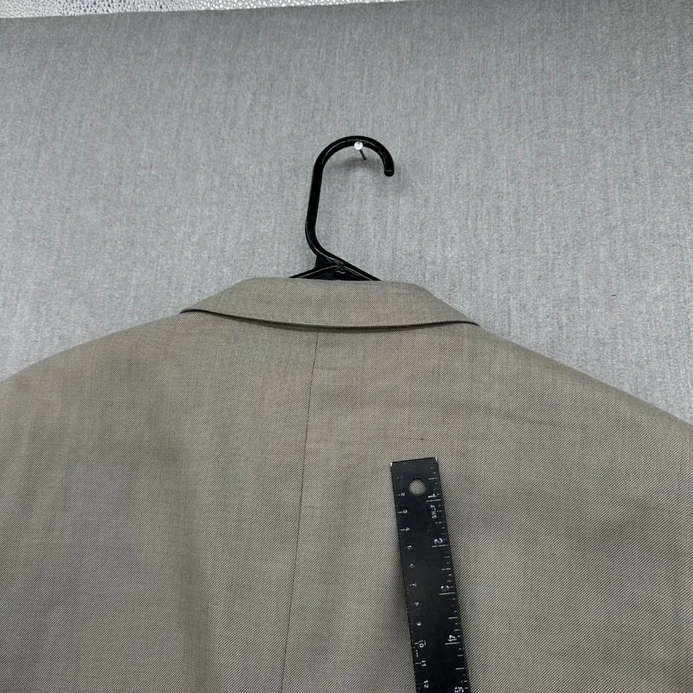 Alfani Blazer Mens 42L Beige Silk Wool Blend 3 Button Tailored Sport Coat